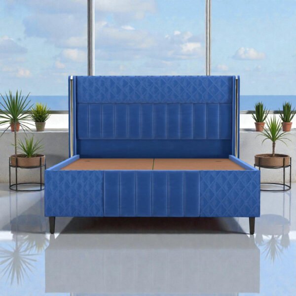 Azure Crest Channel Upholstered Bed