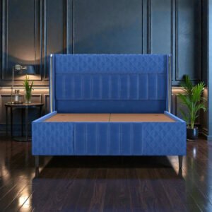 Azure Crest Channel Upholstered Bed