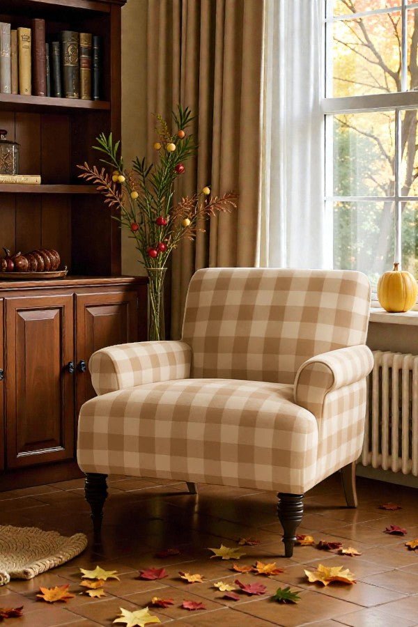 Hudson Check Accent Armchair