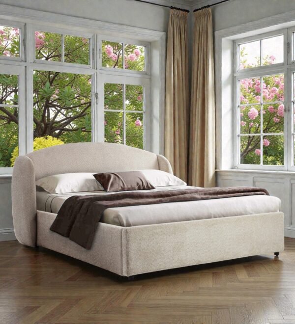 Aria Curve Luxury Upholstered Bed