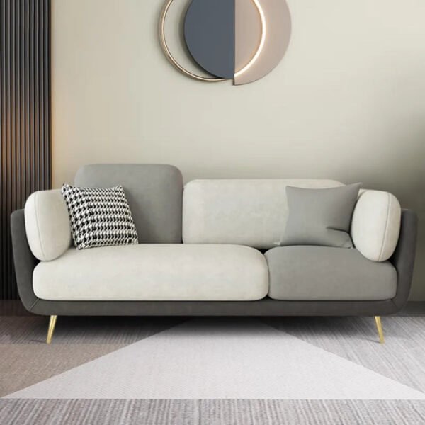 Aurelio Dual-tone Luxury Fabric Sofa 2 Seater