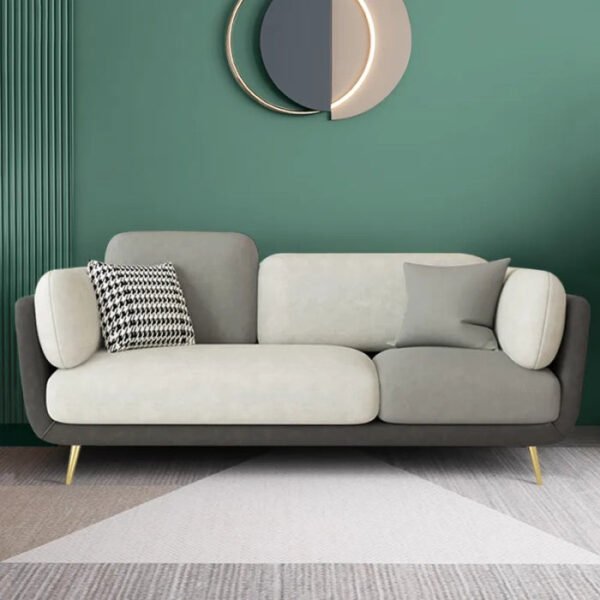 Aurelio Dual-tone Luxury Fabric Sofa 2 Seater