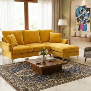 Aurora Mustard Luxe L-shape Sofa