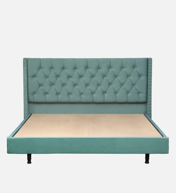 Aurora Tufted Uphoistered Bed With Winged Headboard