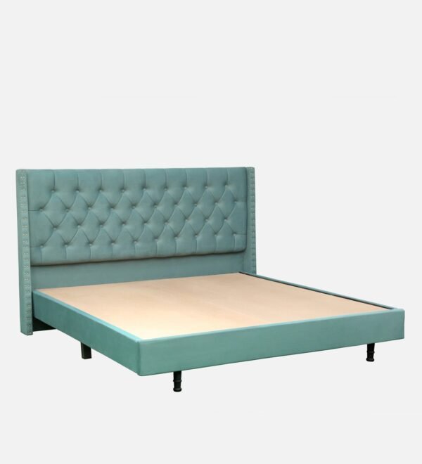Aurora Tufted Uphoistered Bed With Winged Headboard