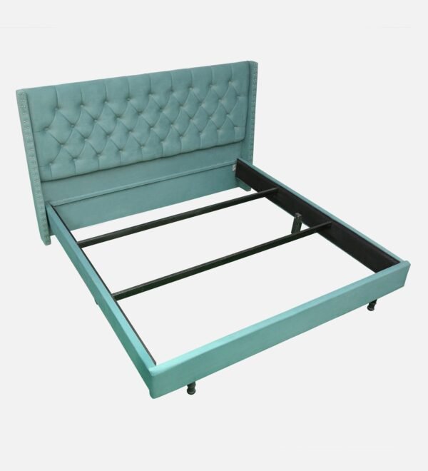 Aurora Tufted Uphoistered Bed With Winged Headboard