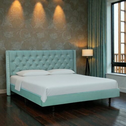 Aurora Tufted Uphoistered Bed With Winged Headboard Aurora Tufted Uphoistered Bed With Winged Headboard