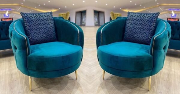 Azure Luxe Velvet Accent Chair