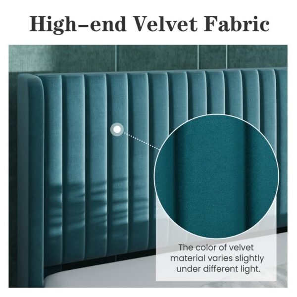 Azaure Royale Vertical Channel Upholstered Bed