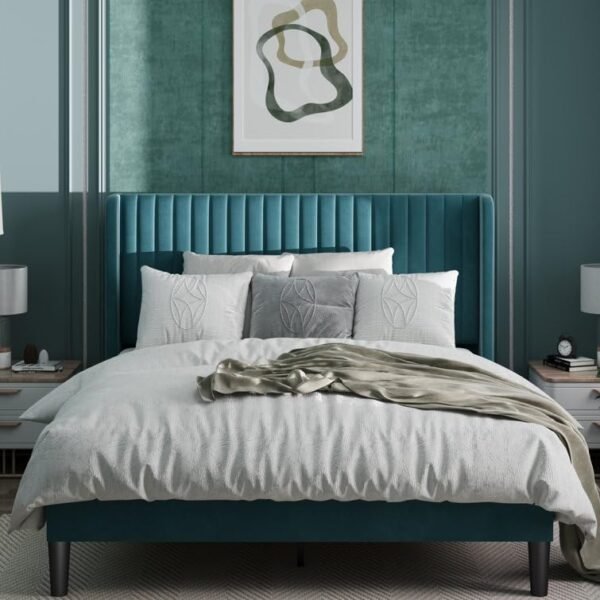 Azaure Royale Vertical Channel Upholstered Bed