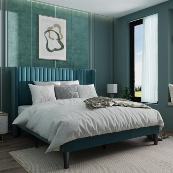Azaure Royale Vertical Channel Upholstered Bed
