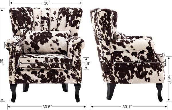 Black And White Wingbck Accent Chair