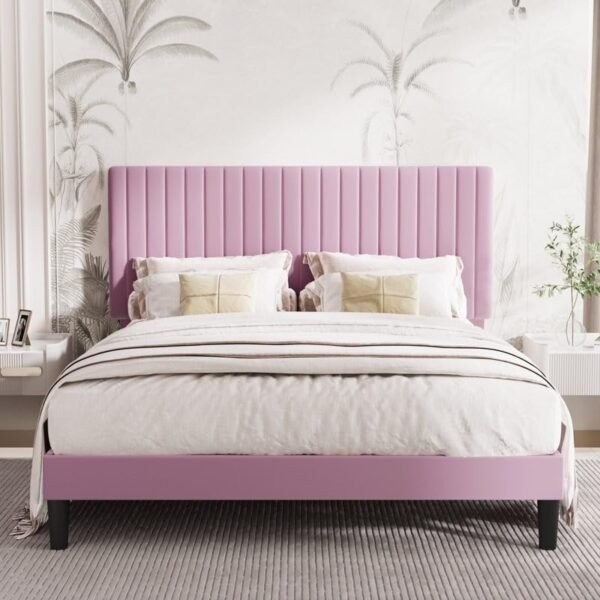 Blush Line Upholstered Bed