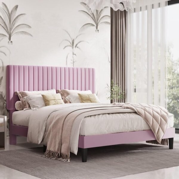 Blush Line Upholstered Bed