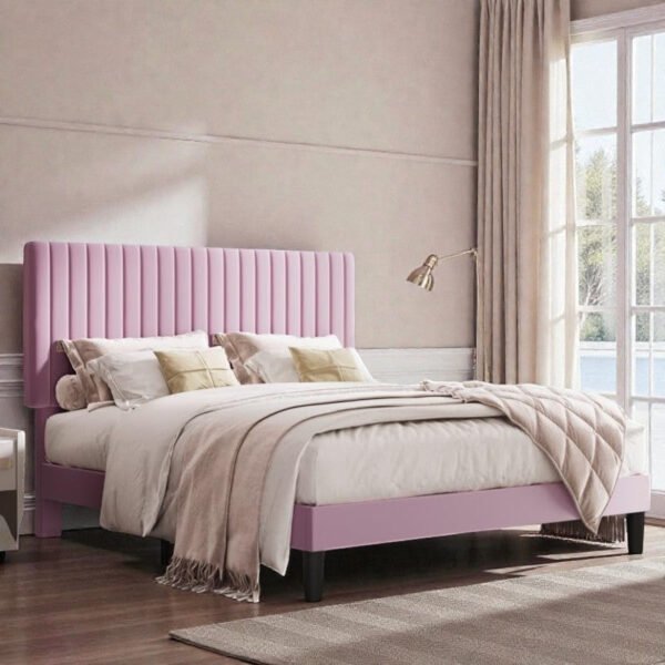 Blush Line Upholstered Bed