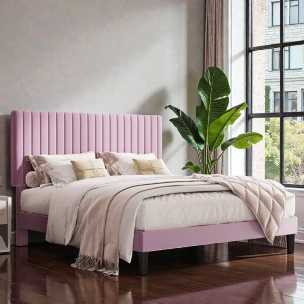 Blush Line Upholstered Bed