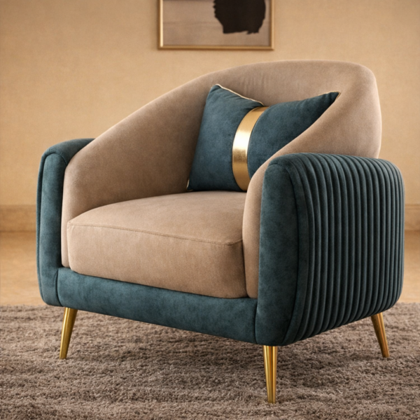 Aura Luxe Dual-tone Accent Chair