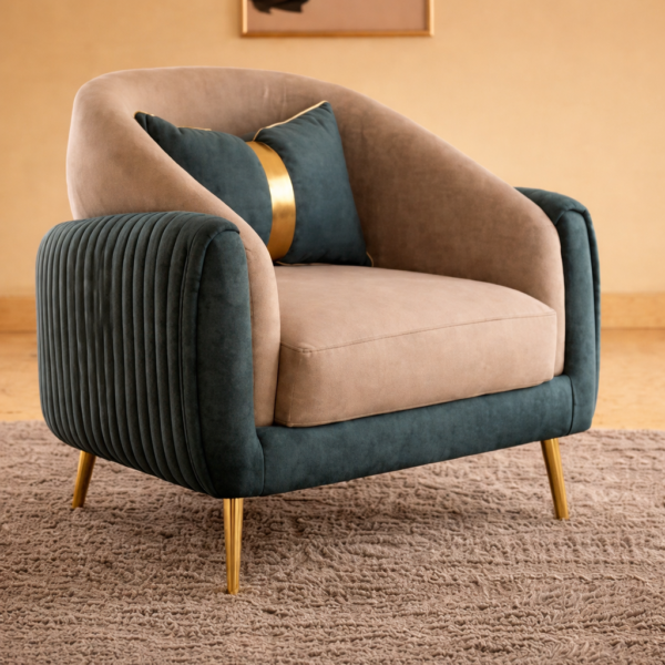 Aura Luxe Dual-tone Accent Chair
