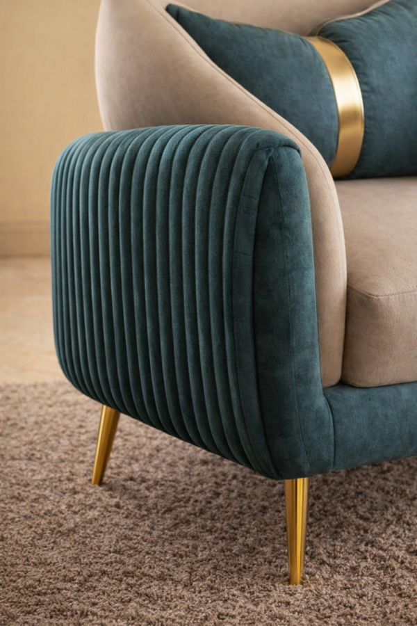 Aura Luxe Dual-tone Accent Chair