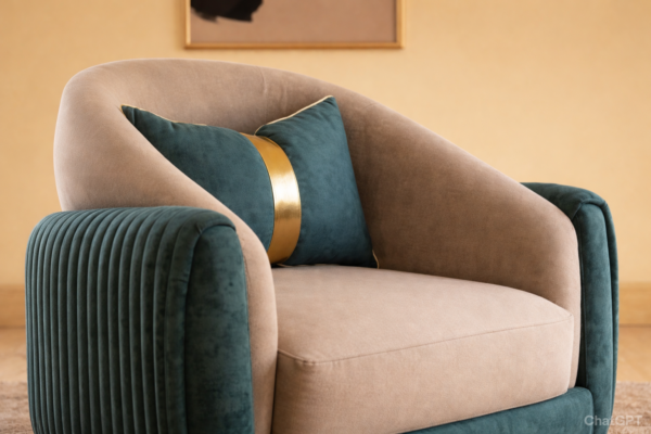 Aura Luxe Dual-tone Accent Chair