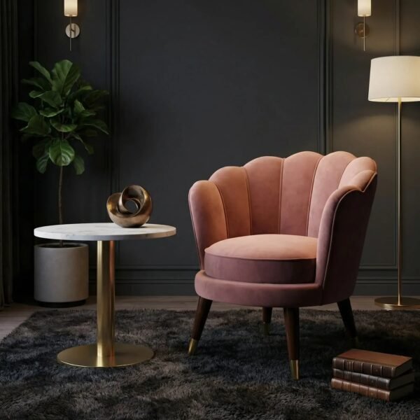 CLARA  SHELL LUXURY ACCENT CHAIR - Set of 2