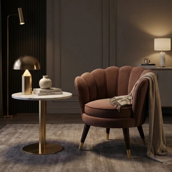 CLARA  SHELL LUXURY ACCENT CHAIR - Set of 2