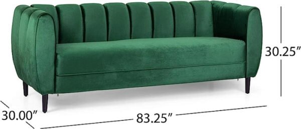 Emerald Channel Lluxe Upholstered 3-seater Sofa