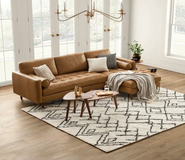 Harper Classic L-shape Chaise Sofa