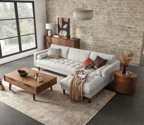 Harper Classic L-shape Chaise Sofa