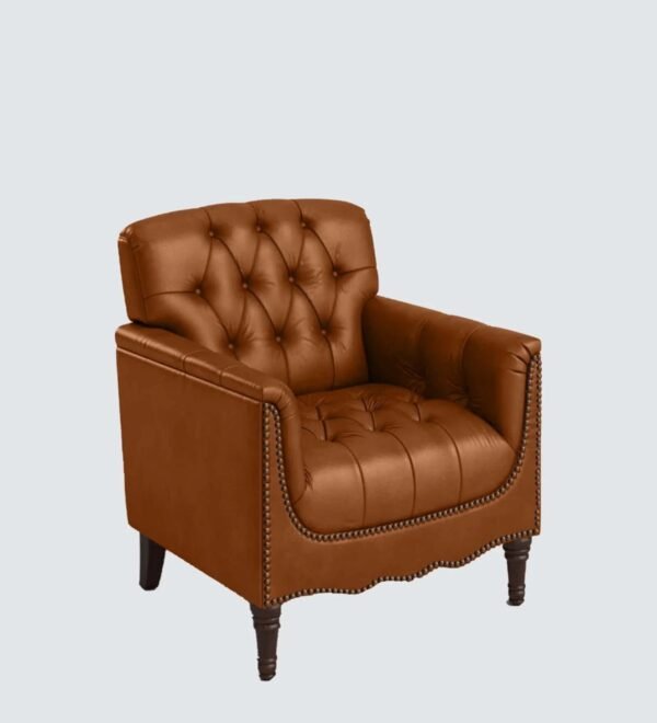 Imperial Chesterfied Tufted Leather Armchair