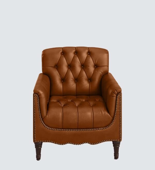 Imperial Chesterfied Tufted Leather Armchair