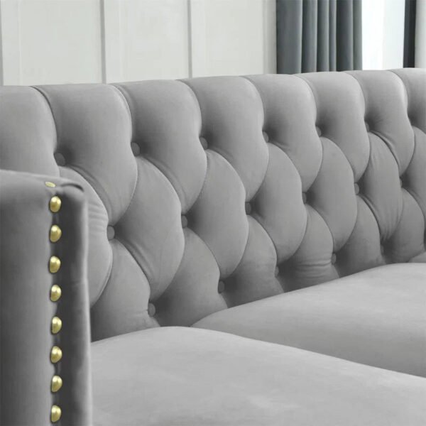 Imperial Grey Chestifield Sectional