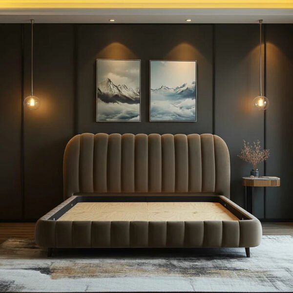 Ivory Cloud Upholstered Bed