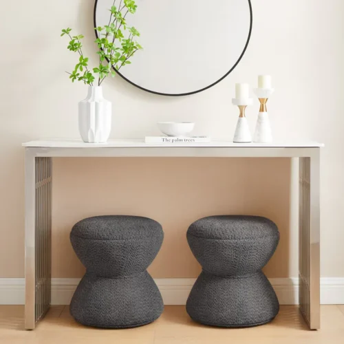 Ivory Orbit 360° Swivel Ottoman
