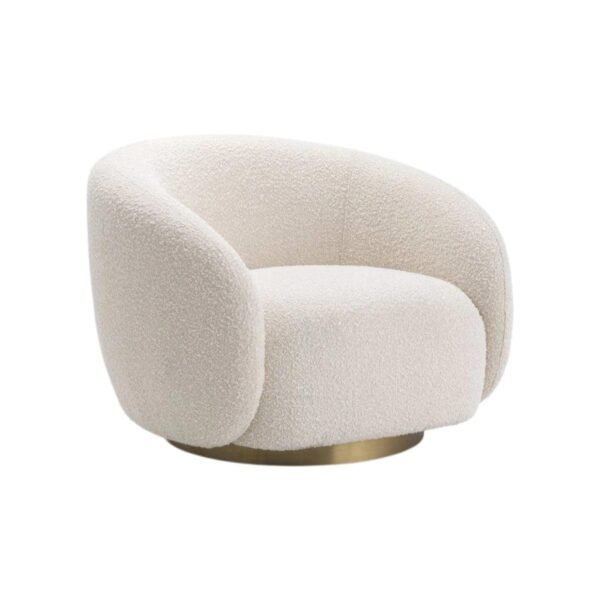 Ivory Orbit Accent Chair