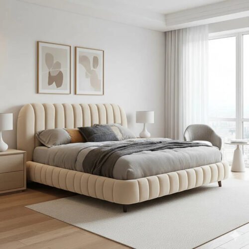 Ivory Cloud Upholstered Bed Ivory Cloud Upholstered Bed