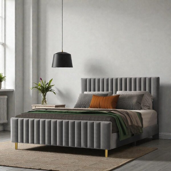 Linea Luxe Channel Upholstered Bed