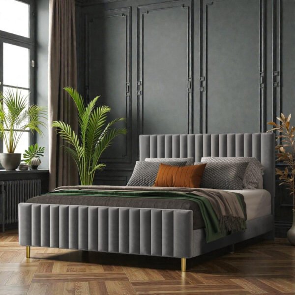 Linea Luxe Channel Upholstered Bed