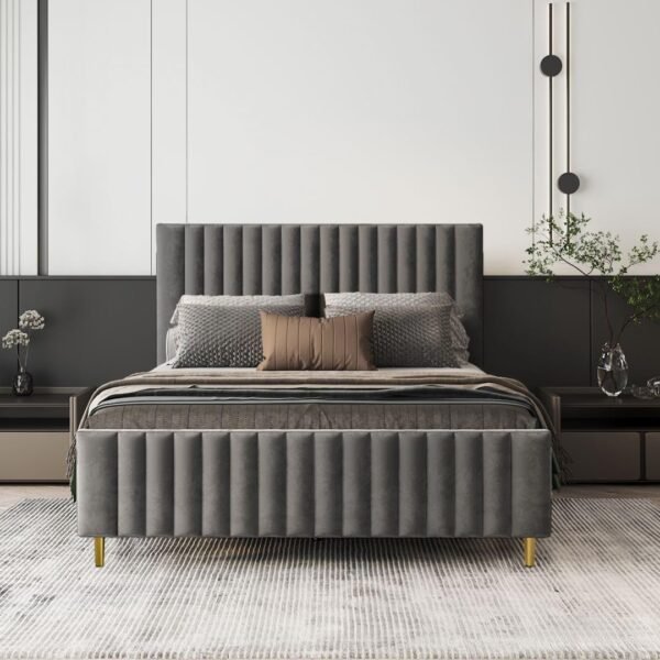 Linea Luxe Channel Upholstered Bed