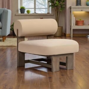Luna Contemporary Wooden Frame Lounge Chair