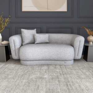 Lunara Petite Luxury Boucle Loverseat- Wooden Mango