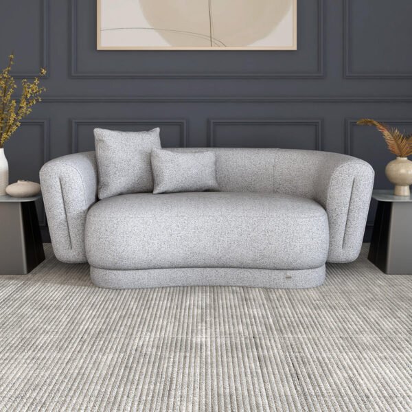 Lunara Petite Luxury Boucle Loverseat- Wooden Mango