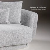 Lunara Petite Luxury Boucle Loverseat- Wooden Mango