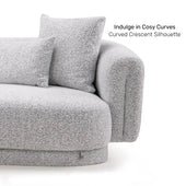 Lunara Petite Luxury Boucle Loverseat- Wooden Mango