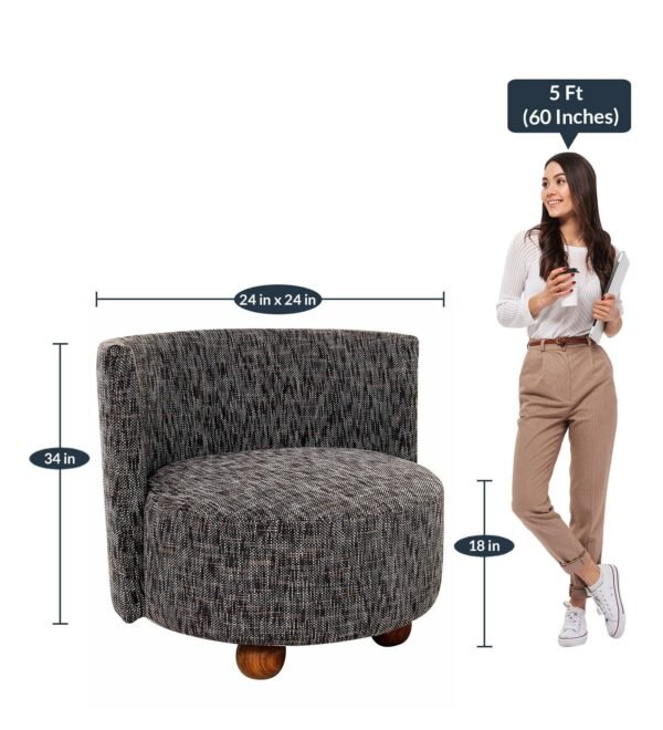 Modern Curved Back Accent Chair