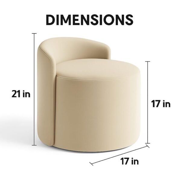 Modern Curved Back Puffy Seat