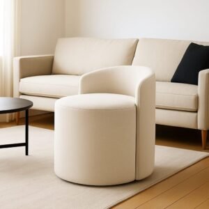 Modern Curved Back Puffy Seat