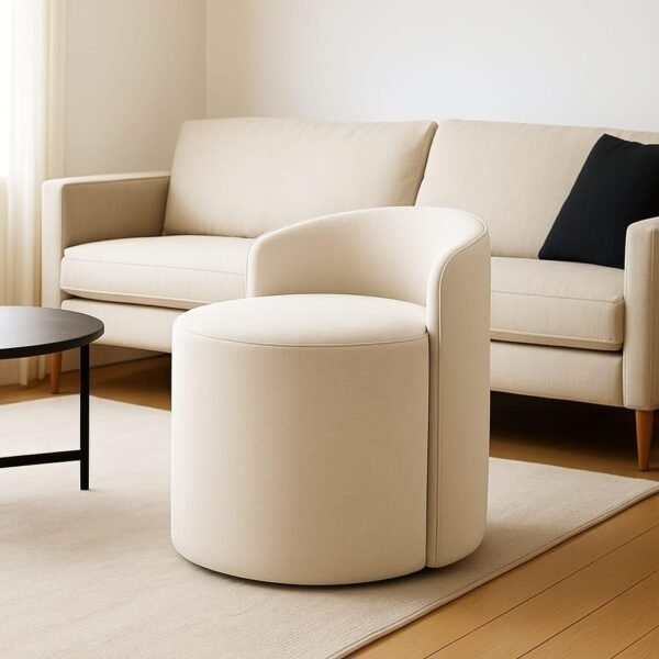 Modern Curved Back Puffy Seat