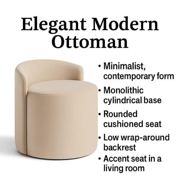 Modern Curved Back Puffy Seat