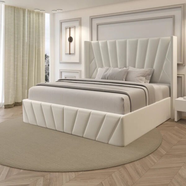 Monaco Geometric Luxe Upholstered Bed